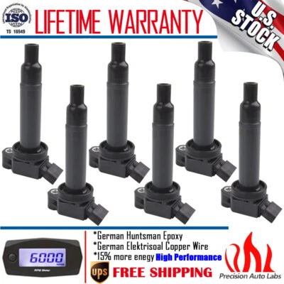Катушка зажигания упаковка 6 шт. для Toyota Camry Avalon Lexus ES300 RX300 98-08 3,3 л UF267 - Изображение 1 из 4