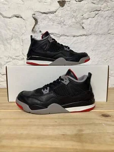 Air Jordan 4 Retro 'Bred Reimagined' GS Size 3Y Pre-owned Sneakers FQ8213-006 - Picture 1 of 6