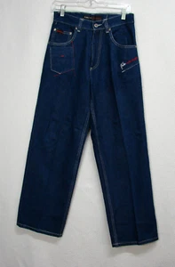 Fubu The Collection Circa XCII 92 Boys 14 Loose Baggy Wide Leg Blue Jeans 28x28 - Picture 1 of 9