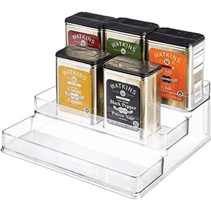 iDesign Linus Plastic Stadium Spice Racks, BPA-Free 3-Tiered Organizer for - Picture 1 of 8