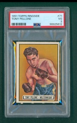 1951 Topps Ringside Boxing Card - #71 Tony Pellone, PSA 3 VG - Image 1 of 2