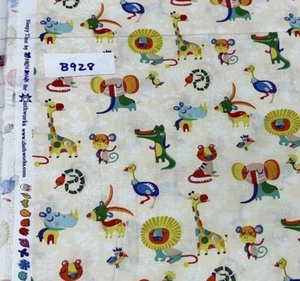 Clothworks Sleepy Time Baby Animals On Cream Cotton Quilt/craft Fabric Half Yard - Picture 1 of 2