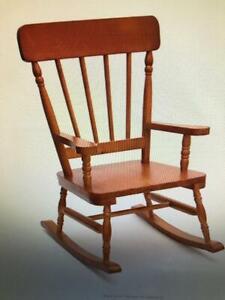 Lipper International High Back Pine Child's Rocking Chair, Cherry Finish NEW 