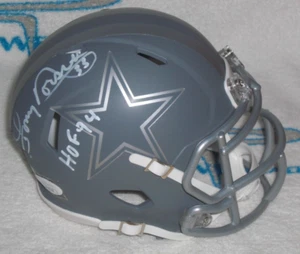 TONY DORSETT SIGNED DALLAS COWBOYS SLATE ALTERNATE MINI HELMET - J.S.A. Cert. - Picture 1 of 4