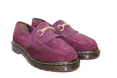 Mocasines Dr Martens Snaffle Gamuza Para Mujer 8/Hombre 7 Ciruela Tono Dorado Kiltie Foto 1 de 4