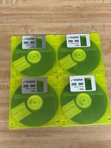 4 UNUSED IMATION 3 1/2" FLOPPY DISKS 2HD, IBM, FORMATTED, 1.44 MB PER DISK - Picture 1 of 1