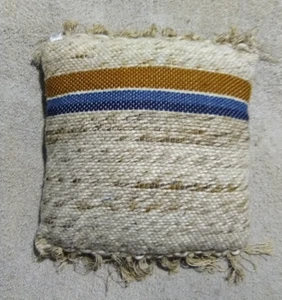 Rose Throw Pillow Couch Cushion 14" X 14" Burlap Sack Square Pillow - Picture 1 of 4