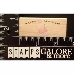 ALL NIGHT MEDIA TIMBRI GOMMA 995E12 BUON COMPLEANNO CUORE TORTA CANDELA #T45 - Foto 1 di 2