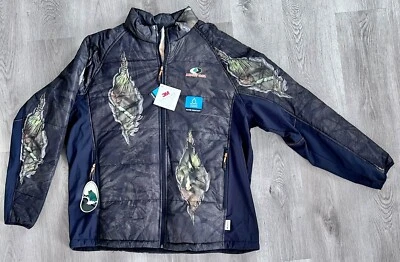 Mossy Oak Black Camo Coat Inside Orange  Hunting Mens Size 2XL 50 52 - Image 1 of 4