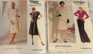 2 x Vogue Vintage Designer Patterns 1298/Balmain & 1750/Beene UNCUT - Picture 1 of 3