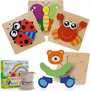 ToyerZ Wooden Puzzle Educational & Learning Montessori Toy for Kids Babies 23pcs - Picture 1 of 3