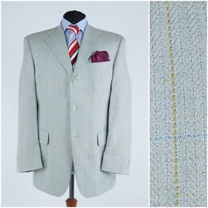 Light Grey Check Blazer 42R UK Size LODENFREY Mens Wool Sport Coat Jacket - Picture 1 of 14
