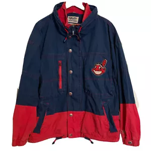 Vintage Cleveland Indians Zip Up Jacket Adult Size Large - Picture 1 of 6