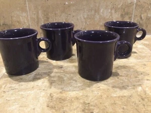 4 Purple HLC Fiesta Coffee Mugs Ring Handles - Picture 1 of 4
