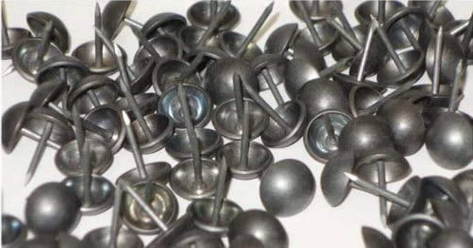 Tachuelas de plata envejecida de 1/2" - Paquete de 100 cúpulas altas Foto 1 de 1