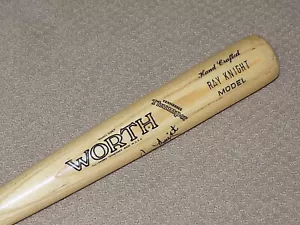 Ray Knight Spiel gebraucht signiert Schläger 1986 New York Mets Reds Astros - Bild 1 von 7
