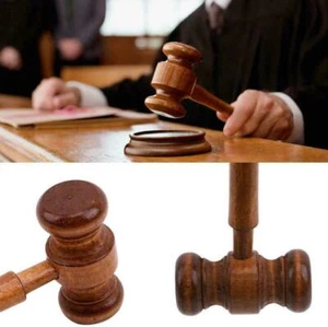 1PC Crafted Court Hammer Gavel Handmade Wooden Auction Lawyer Judge Hammer Nice - Picture 1 of 11