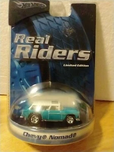 Hot Wheels Real Riders Chevy Nomad Aqua and White NIP - Picture 1 of 4