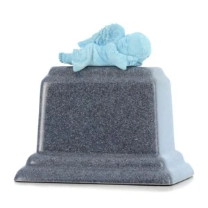 Small/Keepsake 18 Cubic Inch Peaceful Baby Boy Cultured Marble Cremation Urn - Picture 1 of 1