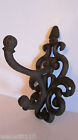 FARM HOUSE STYLE LUXE CAST IRON SCROLLED WALL HOOK HANGER. 8" TALL.