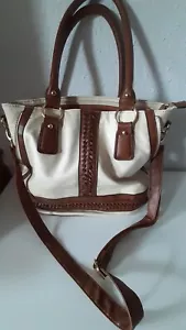 Handtasche mit Schulterriemen - braun-beige - Bild 1 von 16