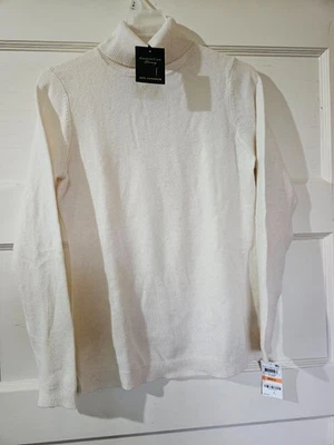 Suéter para mujer NUEVO CON etiquetas Charter Club marfil 2 capas 100 % cachemir cuello alto Foto 1 de 4