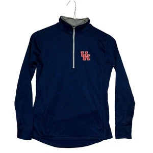 J America Mens Large First Down 1/2 Zip Sweater UH Houston Cougars Large College - Picture 1 of 10