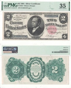 1891 $2 Silver Certificate Fr-246 PMG VF-35 - Picture 1 of 1