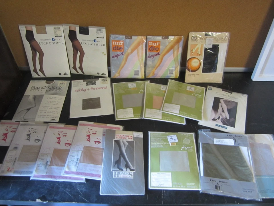 Lot of 19 Satin, Honors Hosiery, Fogal classic, Lycra, Silken Sheers - Image 1 of 4