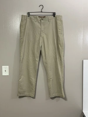 eddie bauer wrinkle free relaxed fit cotton pants Khaki mens 42x30      C25 - Image 1 of 4