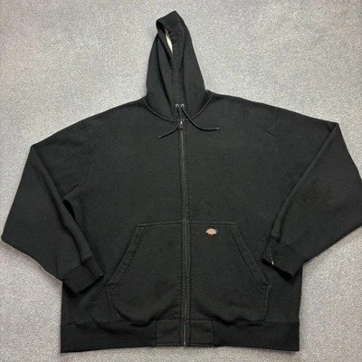 Dickies Jacket Adult 2XL XXL Black Chore Work Wear Fleece Lined Hood Coat Men* - Image 1 of 4