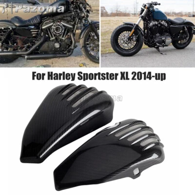 2x Cubiertas de batería laterales ABS para Harley Sportster 883/1200 Seventy Two Forty Eight Foto 1 de 4