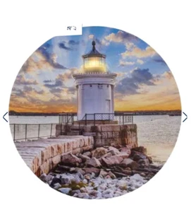 Lighted Canvas Wall Art  Sea Lighthouse,  Nautical, Ocean, Marine LED - Picture 1 of 3