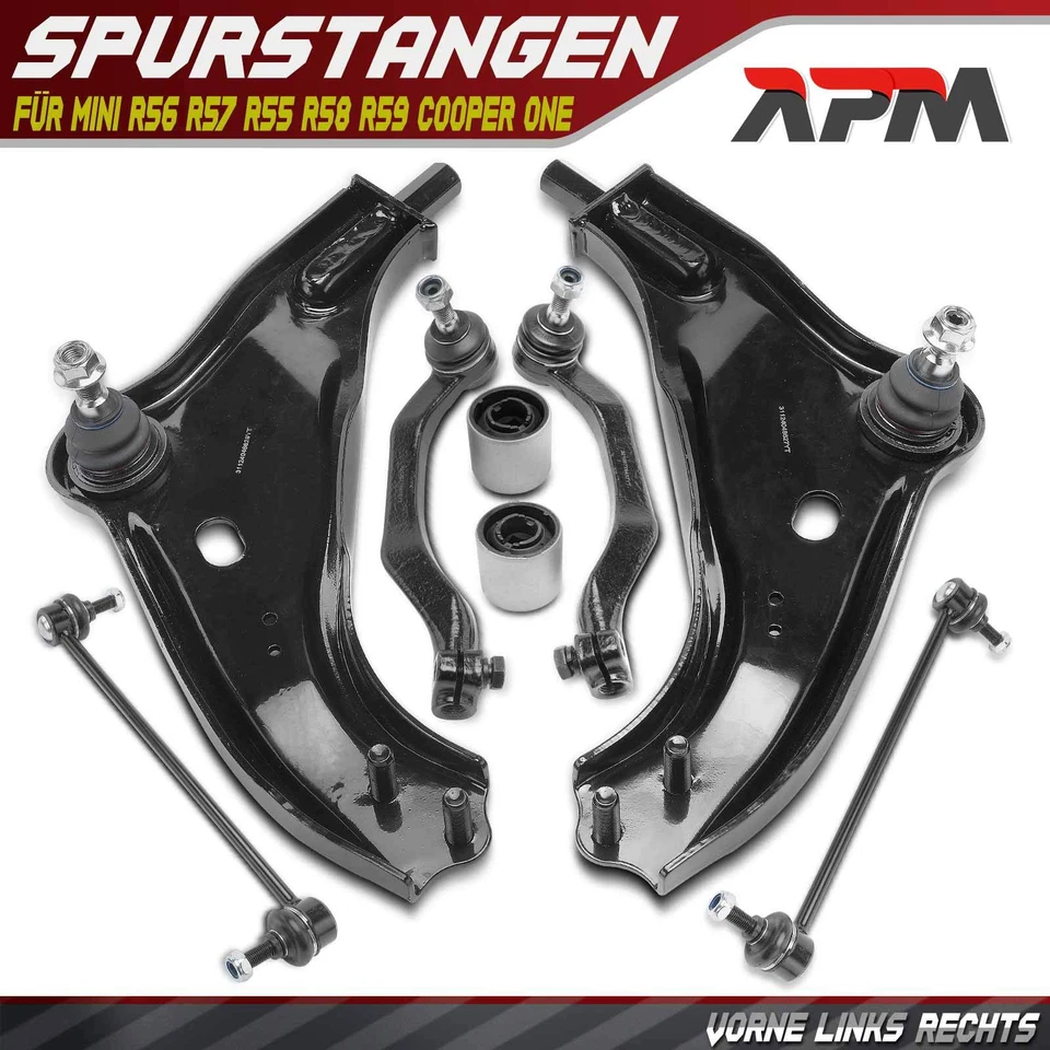 8x Control Arm Set Front Left Right for MINI R56 R57 R55 R58 R59 Cooper One - Image 1 of 4
