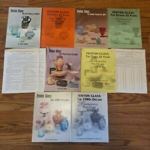 Fenton Book Lot of 8 Art Glass Collectors Identification Pricing Guide List