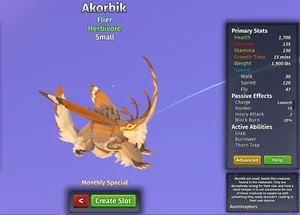 Akorbik Species | Creatures of Sonaria | Roblox - Picture 1 of 1
