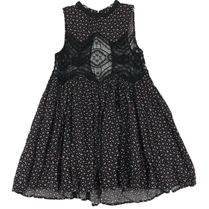 Vestido Jodifl para mujer talla M negro estampado floral encaje recorte cintura RN 119146 Boho - Imagen 1 de 9