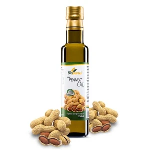 Biopurus zertifiziertes Bio kaltgepresstes Erdnussöl 250ml - Bild 1 von 2