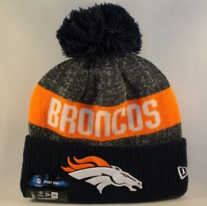 Denver Broncos NFL New Era Sport Knit Cuffed Pom Hat