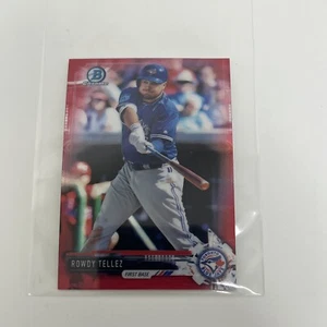 Rowdy Tellez 2017 Bowman Chrome Mini Red Refractor RC 01/10 #BCP177 Brewers - Picture 1 of 2