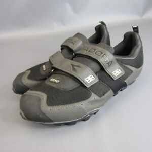 Diadora Geko Cycling Shoes Men's Size 12 Black MTB Mountain Bike 2-Bolts Boots