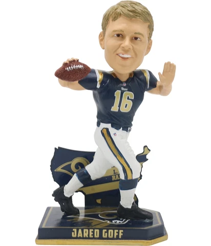 Forever Collectibles Unisex Jared Goff Bobble Head Souvenir, Blue Cover
