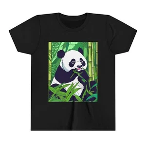 Panda Youth Tee Shirt, Kids Graphic Tshirt, Animal Lover Children Tee, Cute - Picture 1 of 13