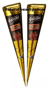 2 x Organic Black Henna Mehandi Tattoo Cone Natural Mehndi Paste Cone - Picture 1 of 2