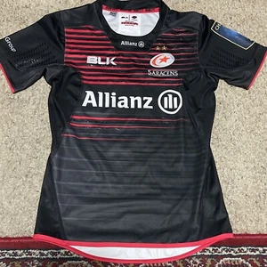 Saracens Rugby Union 2017 Champions #9 Shirt Jersey Rugby England BLK Size Large - Picture 1 of 9
