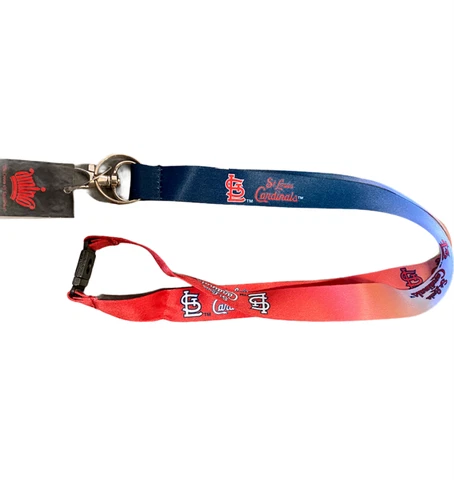 ST LOUIS CARDINALS Lanyard Keychain Keyring TriColors OMBRE Style W/ CLIP MLB Cover