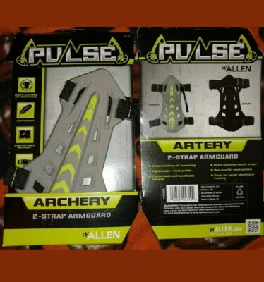 Lot of 2 Allen Pulse  2-Strap Bow Archery Arm guard Grey New - Image 1 of 3