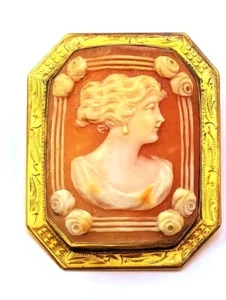 Victorian Cameo Pin, 1910's, Vintage Jewelry - Picture 1 of 3