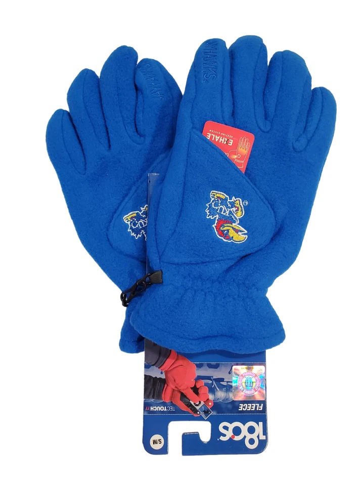 Guantes de Invierno Universitarios Tectouch Kansas Jayhawks Unisex Años 180, Azul Pulsar, S/M Foto 1 de 4