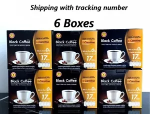 6 x Black Coffee NatureGift Instant Plus L-Carnitine Fiber Vitamin Minerals 10sa - Picture 1 of 9